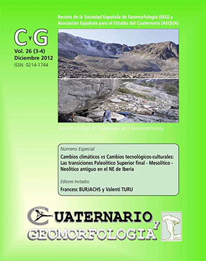 Número especial Cuaternario y Geomorfología Vol 26 (3-4) Desembre 2012.
